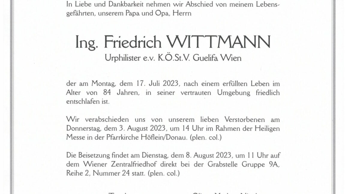 Ing. Friedrich Wittmann