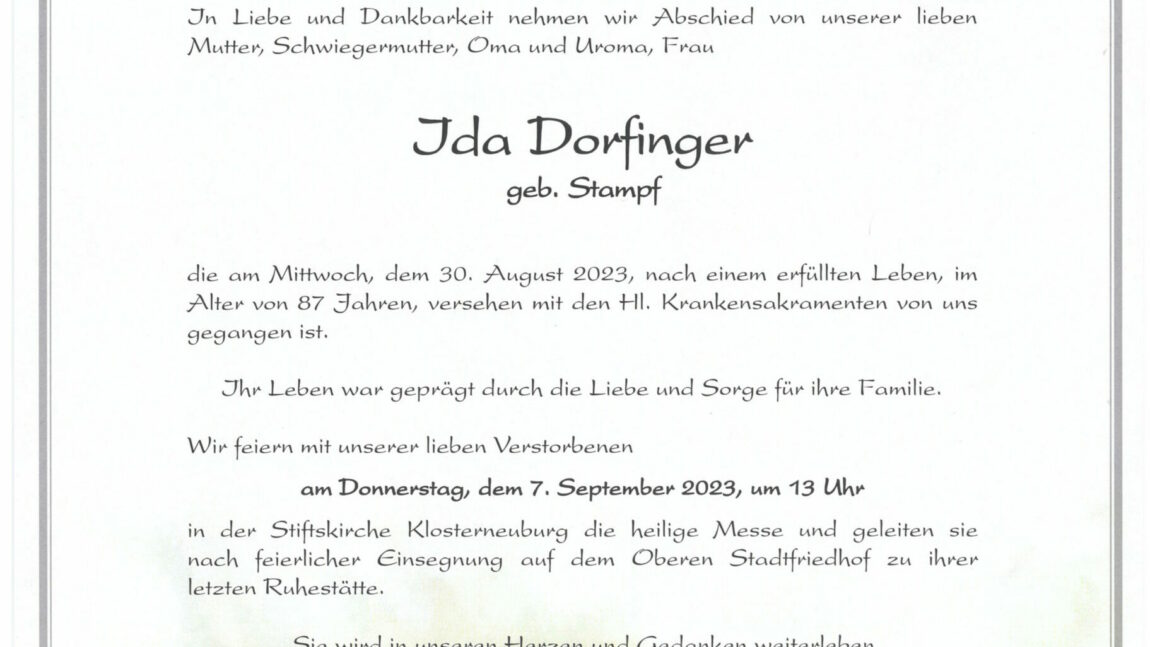 Ida DORFINGER