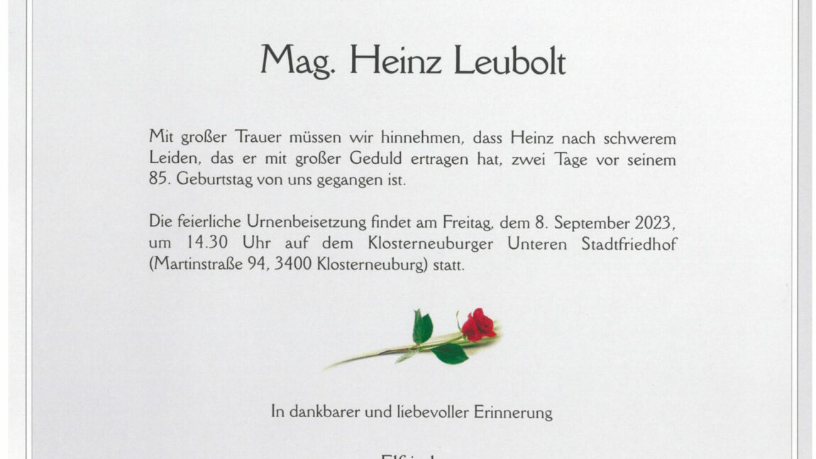 Mag. Heinz Leubolt