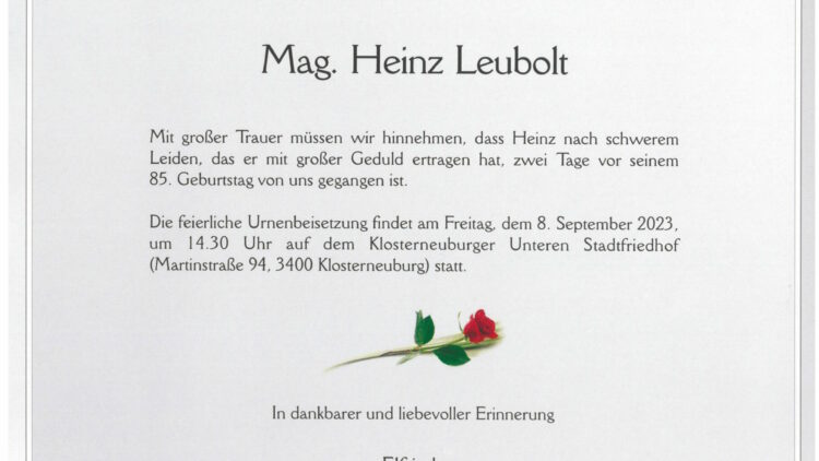 Mag. Heinz Leubolt