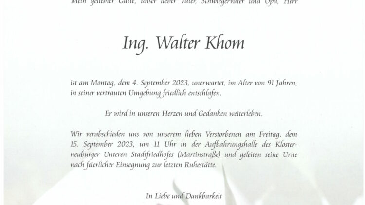 Ing. Walter Khom
