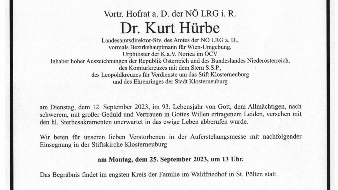 Hofrat Mag. Dr. iur. Kurt Hürbe