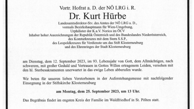 Hofrat Mag. Dr. iur. Kurt Hürbe