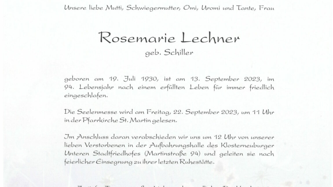Lechner Rosemarie