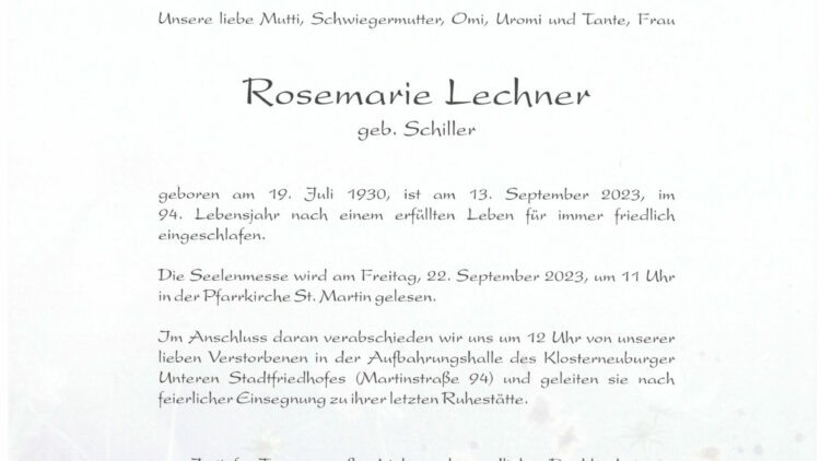 Lechner Rosemarie