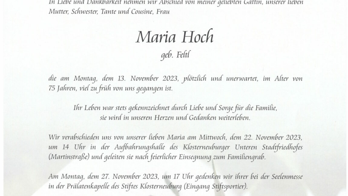Maria HOCH