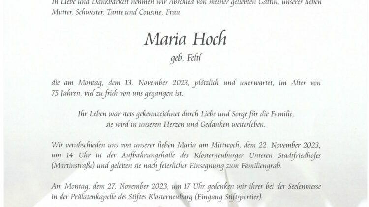 Maria HOCH