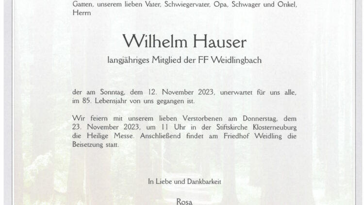 Wilhelm HAUSER sen.