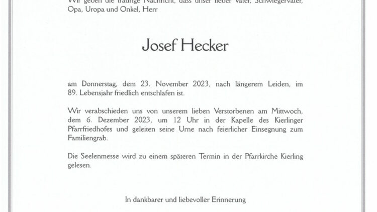 Josef Hecker