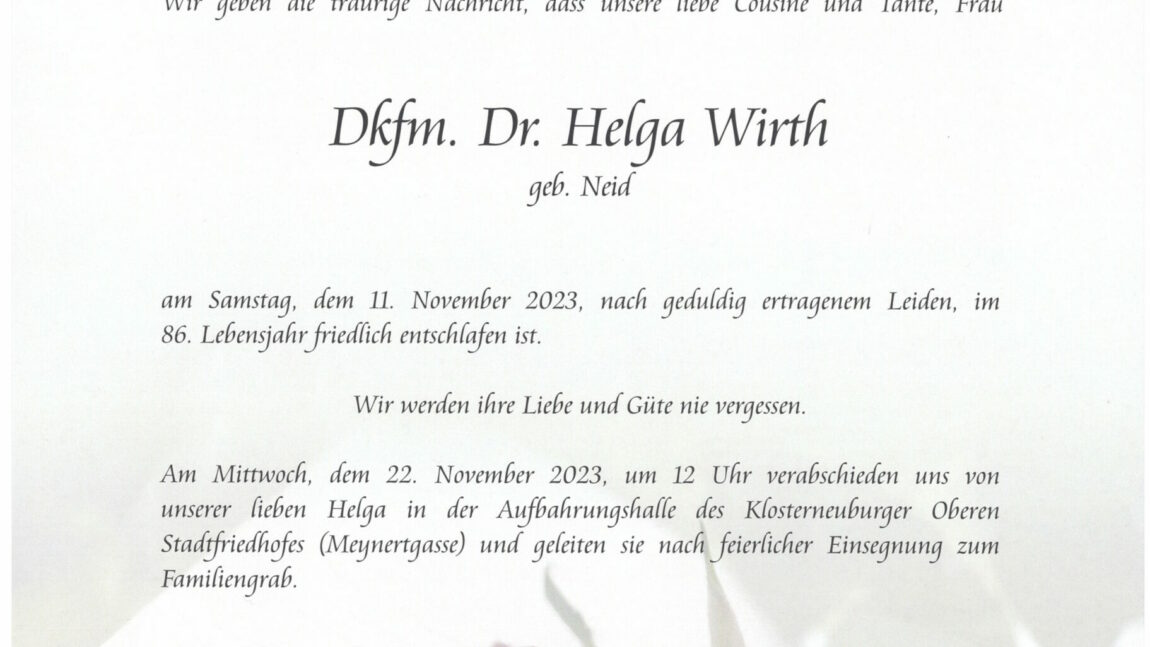 Dkfm. Dr. Helga Wirth