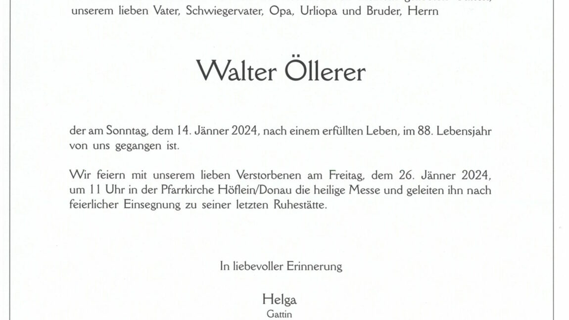 Walter ÖLLERER