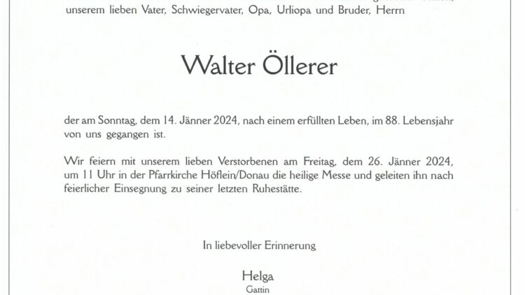 Walter ÖLLERER