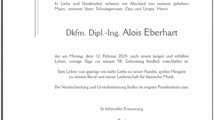 Dkfm. Dipl.-Ing. Alois Eberhart