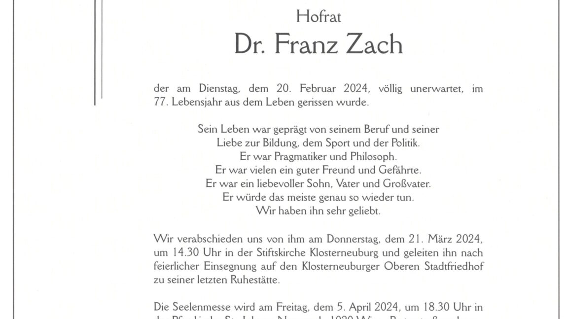 Dr. Franz Zach