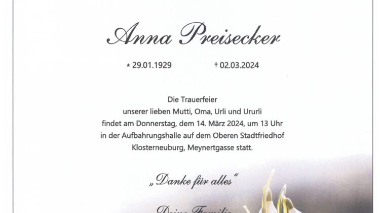 Anna PREISECKER