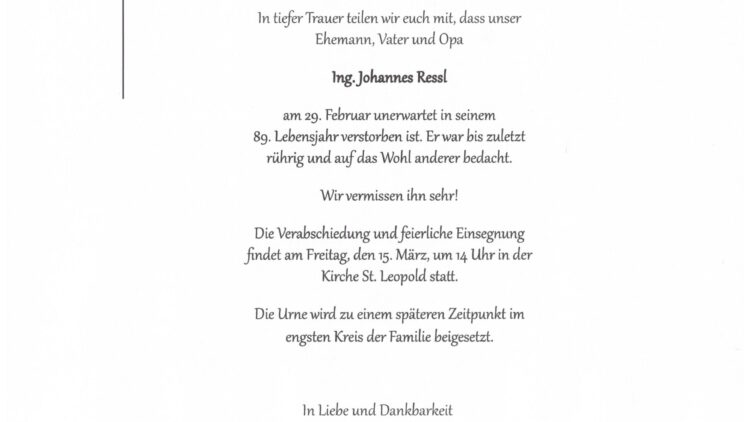 Ing. Johannes Ressl